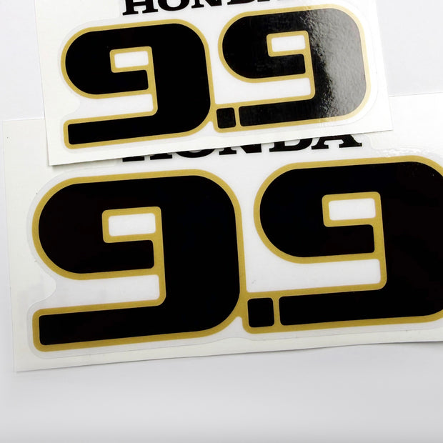 Vinyl graphic decal for Honds 9.9 four stroke outboard engine.Vinyl graphic sticker Number 9.9,number 9.9 separately for H 9.9 four stroke