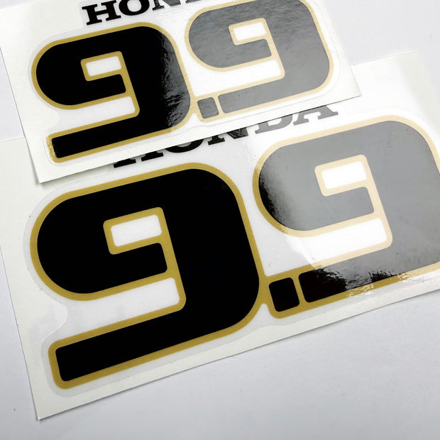 Vinyl graphic decal for Honds 9.9 four stroke outboard engine.Vinyl graphic sticker Number 9.9,number 9.9 separately for H 9.9 four stroke