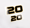 Vinyl graphic decal for Honda 20 four stroke outboard engine.Vinyl graphic sticker Number 20 number 20 separately for Honda 20  four stroke