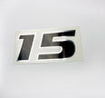 Vinyl graphic decal chrome color for Honda 15 four stroke outboard engine.Vinyl graphic sticker Number 15 number 15 separately for H 15 four stroke