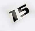 Vinyl graphic decal chrome color for Honda 15 four stroke outboard engine.Vinyl graphic sticker Number 15 number 15 separately for H 15 four stroke