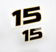 Vinyl graphic decal for Honda 15 four stroke outboard engine.Vinyl graphic sticker Number 15 number 15 separately for H 15 four stroke