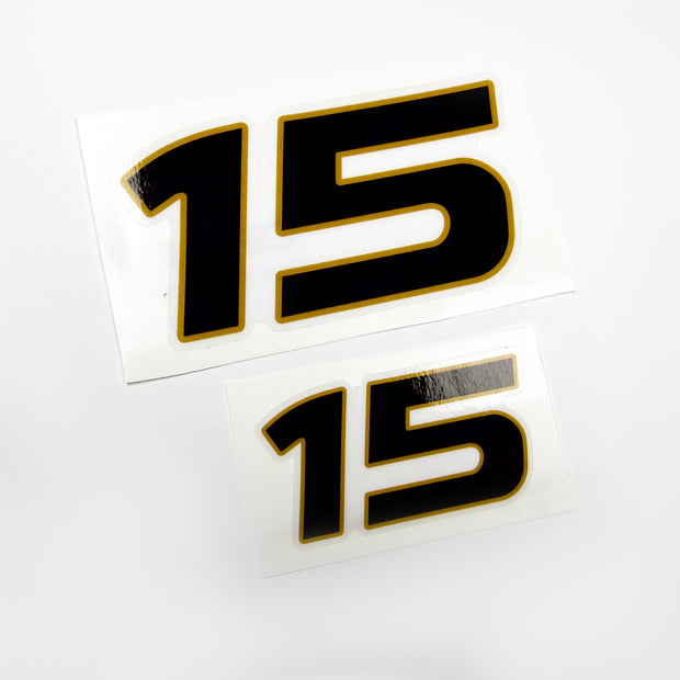 Vinyl graphic decal for Honda 15 four stroke outboard engine.Vinyl graphic sticker Number 15 number 15 separately for H 15 four stroke
