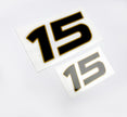 Vinyl graphic decal for Honda 15 four stroke outboard engine.Vinyl graphic sticker Number 15 number 15 separately for H 15 four stroke