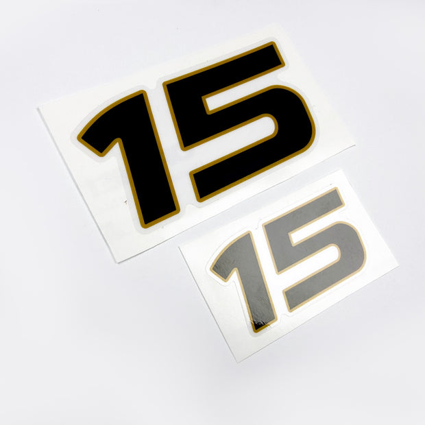 Vinyl graphic decal for Honda 15 four stroke outboard engine.Vinyl graphic sticker Number 15 number 15 separately for H 15 four stroke