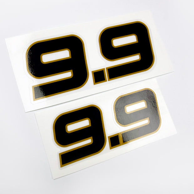 Vinyl graphic decal for Honds 9.9 four stroke outboard engine.Vinyl graphic sticker Number 9.9,number 9.9 separately for H 9.9 four stroke