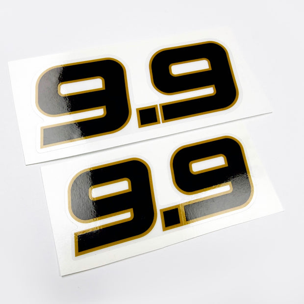 Vinyl graphic decal for Honds 9.9 four stroke outboard engine.Vinyl graphic sticker Number 9.9,number 9.9 separately for H 9.9 four stroke