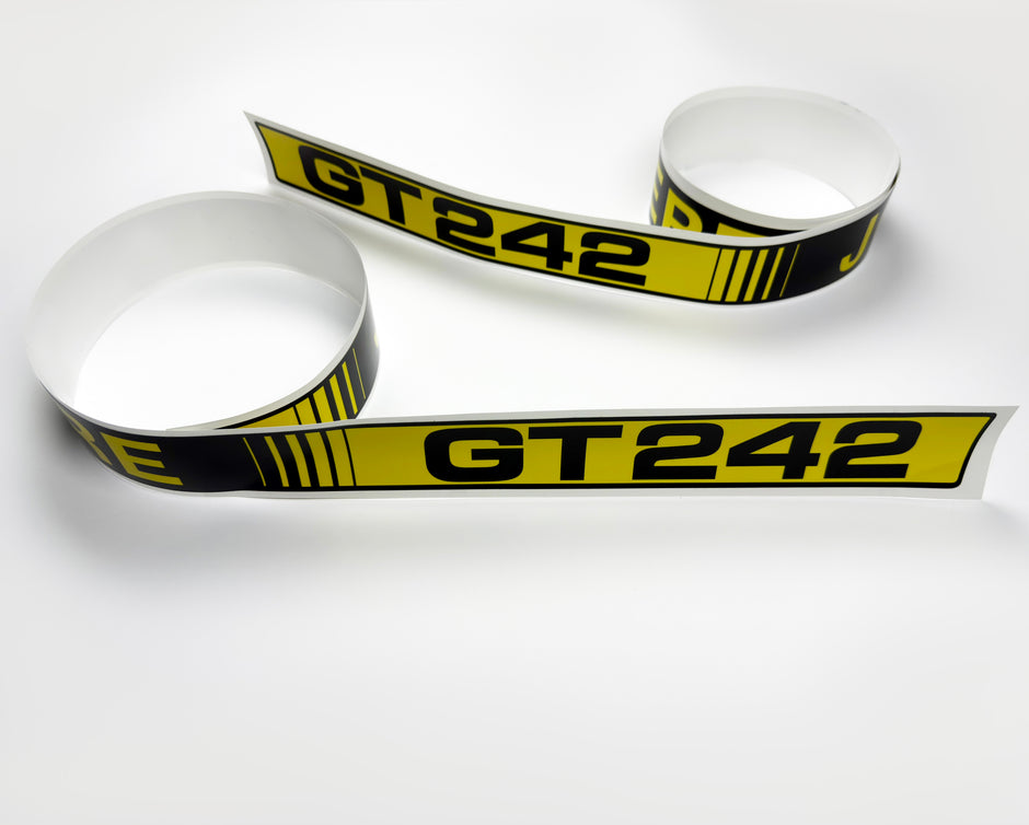 Replacement Vinyl Decal Set For GT 242 Lawn Tractor Hood, stickers set  Lawn Tractor Hood GT242 Handmade