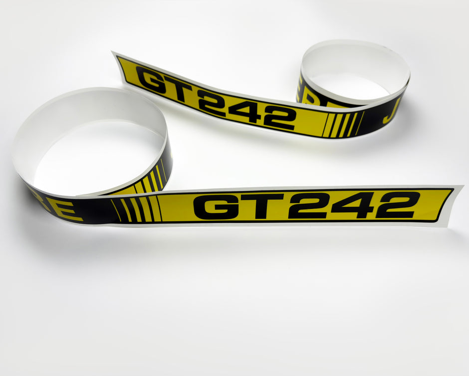 Replacement Vinyl Decal Set For GT 242 Lawn Tractor Hood, stickers set  Lawn Tractor Hood GT242 Handmade