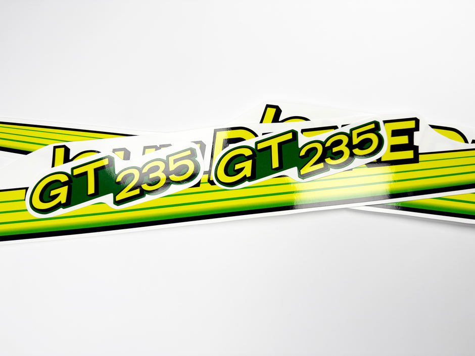 Replacement Vinyl Decal Set For GT 235 Lawn Tractor Hood, stickers Handmade