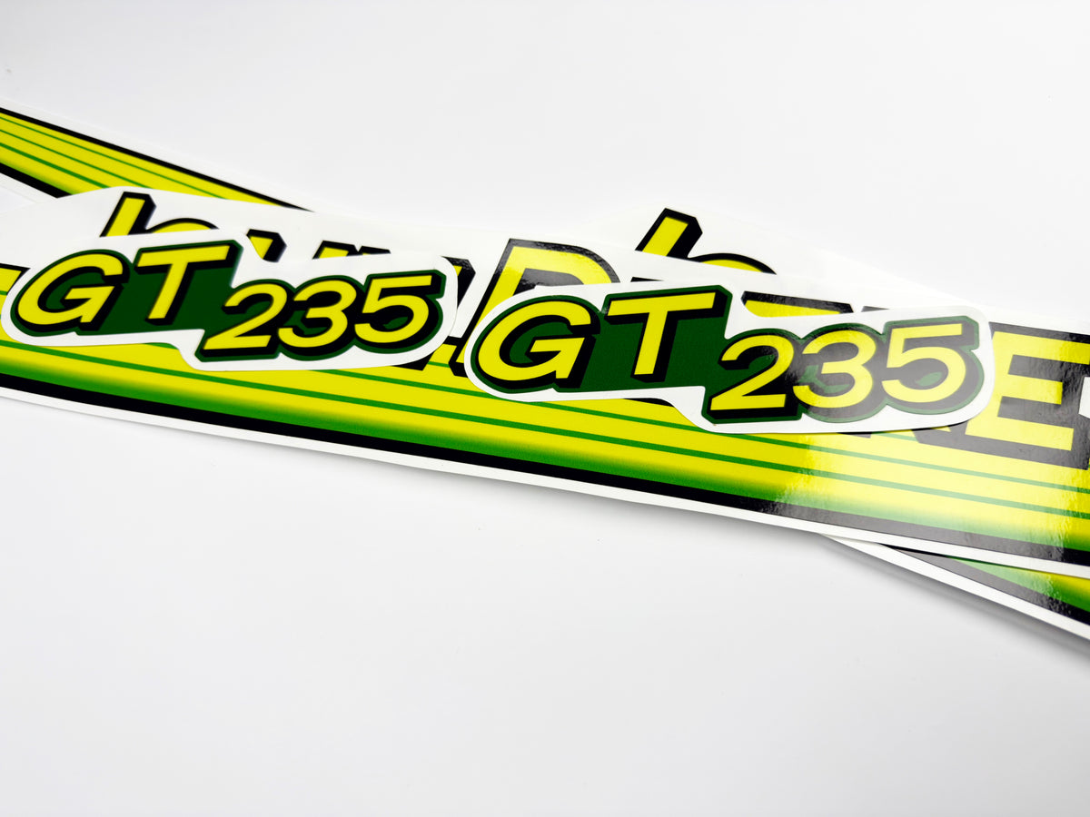 Replacement Vinyl Decal Set For GT 235 Lawn Tractor Hood, stickers Handmade