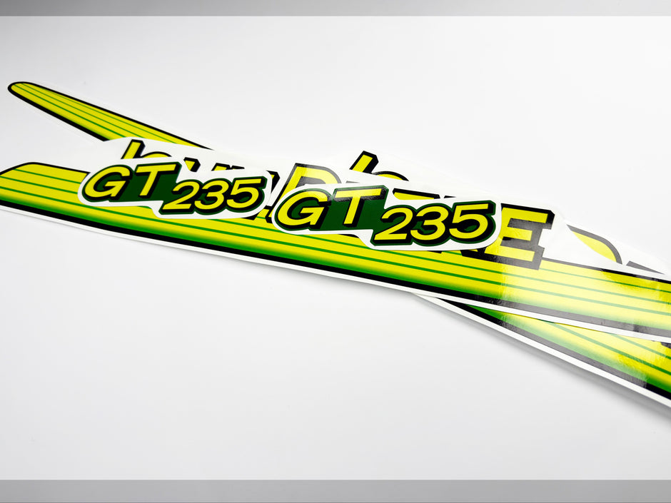 Replacement Vinyl Decal Set For GT 235 Lawn Tractor Hood, stickers Handmade