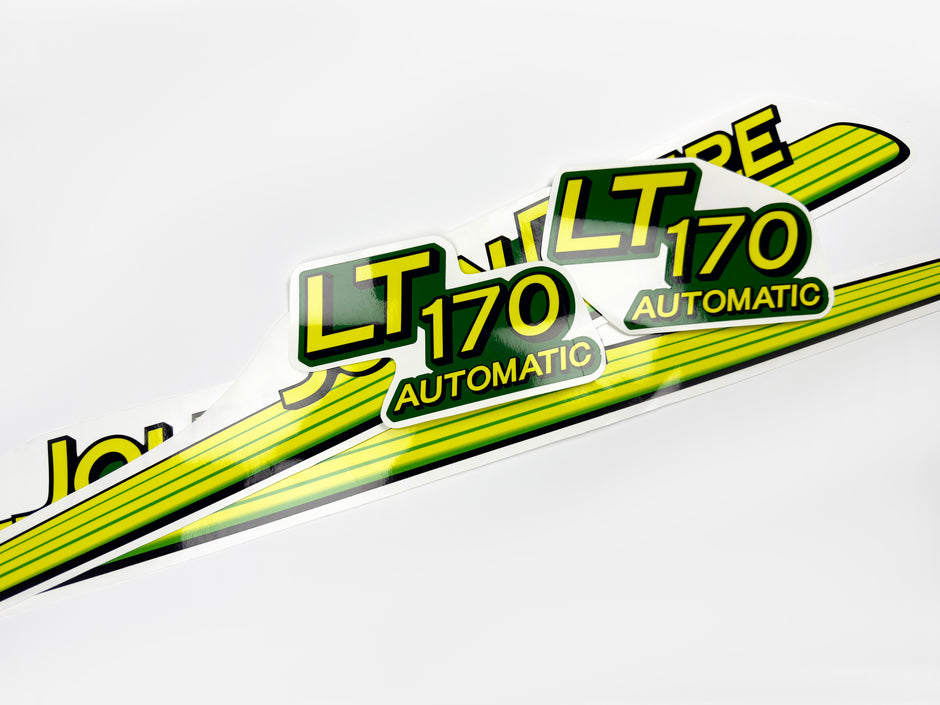 Replacement Vinyl Decal Set For LT 170 Lawn Tractor Hood, stickers set  Lawn Tractor Hood Handmade