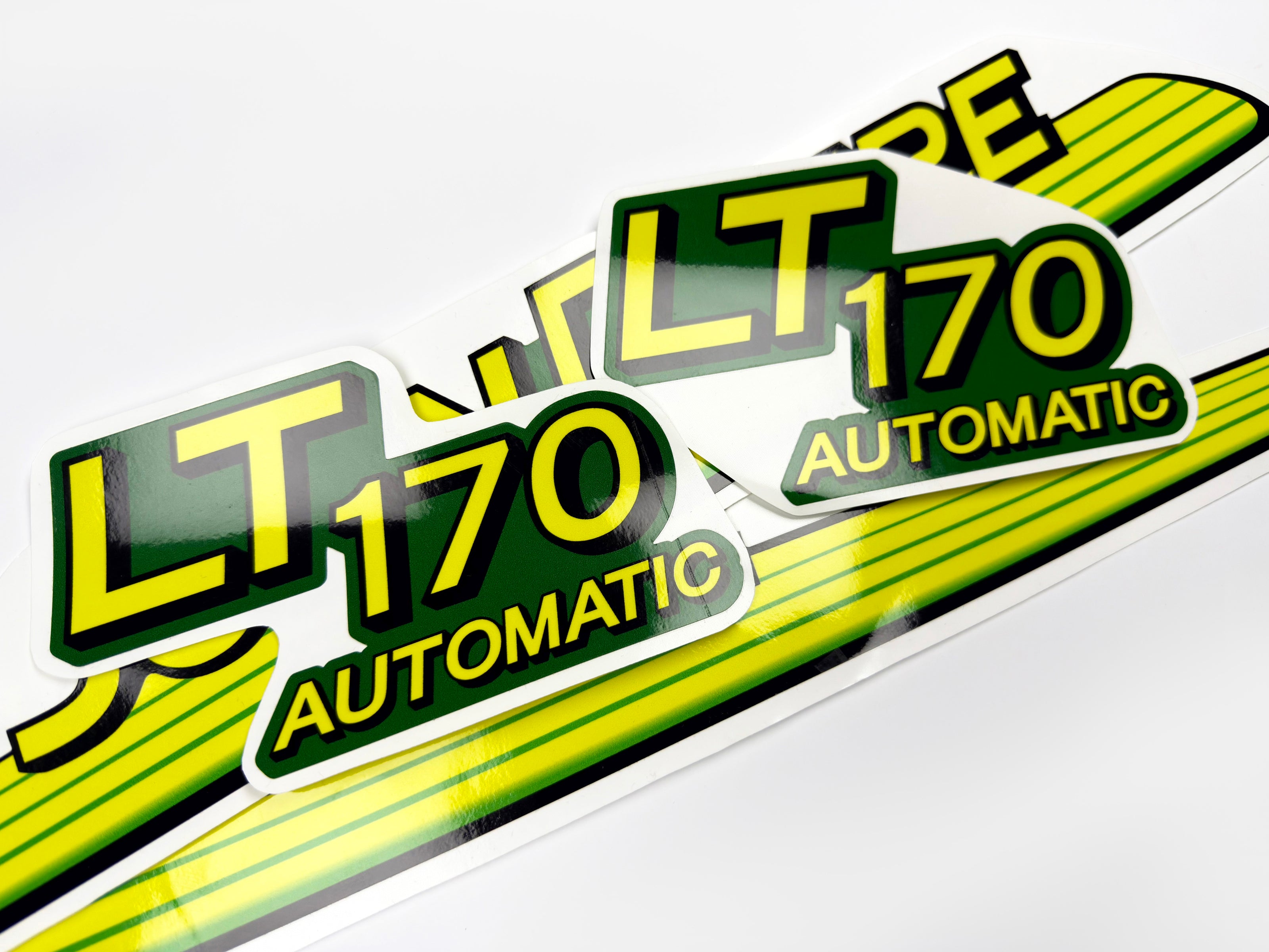 Replacement Vinyl Decal Set For LT 170 Lawn Tractor Hood, stickers set  Lawn Tractor Hood Handmade