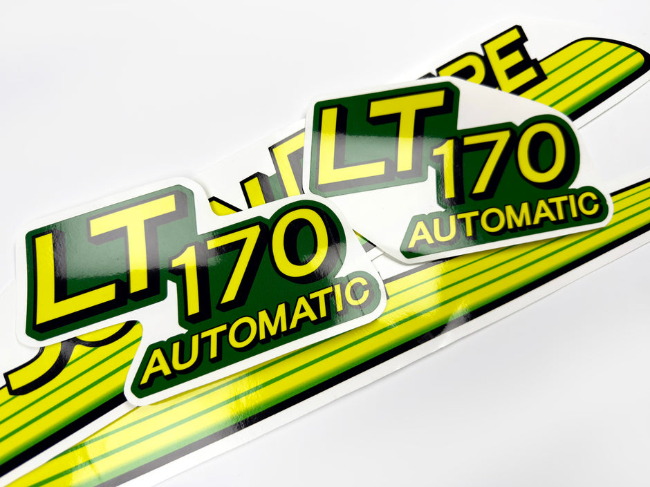 Replacement Vinyl Decal Set For LT 170 Lawn Tractor Hood, stickers set  Lawn Tractor Hood Handmade