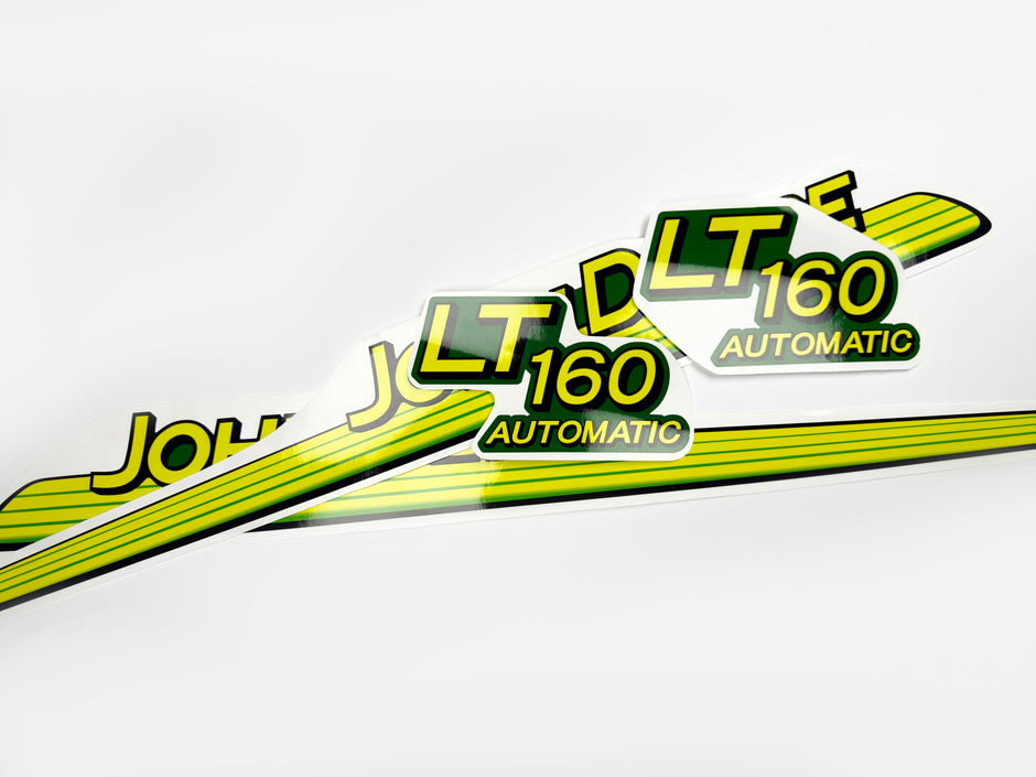 Replacement Vinyl Decal Set For LT 160 Lawn Tractor Hood, stickers set  Lawn Tractor Hood Handmade
