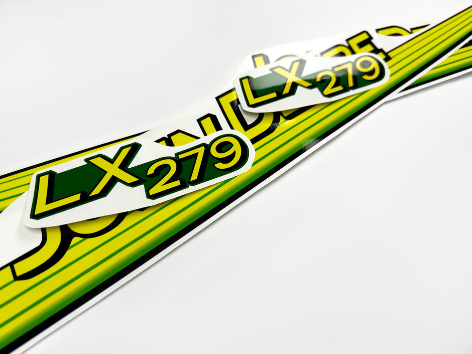 Replacement Vinyl Decal Set For LX 279 Lawn Tractor Hood, stickers set  Lawn Tractor Hood Handmade