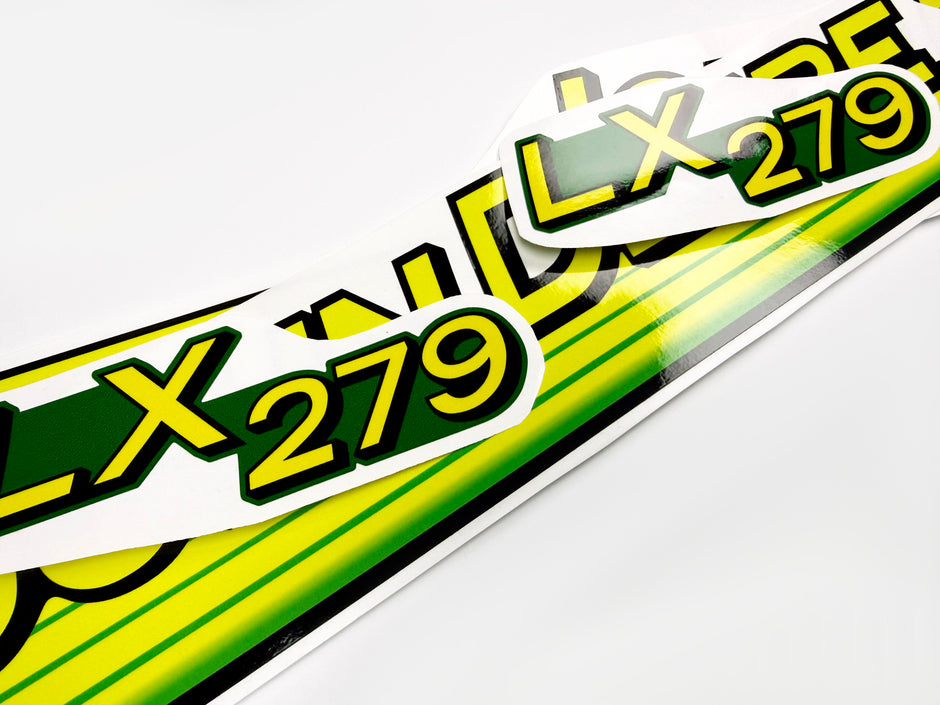 Replacement Vinyl Decal Set For LX 279 Lawn Tractor Hood, stickers set  Lawn Tractor Hood Handmade