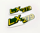 Replacement Vinyl Decal Set For LX279 Lawn Tractor Hood, stickers Handmade