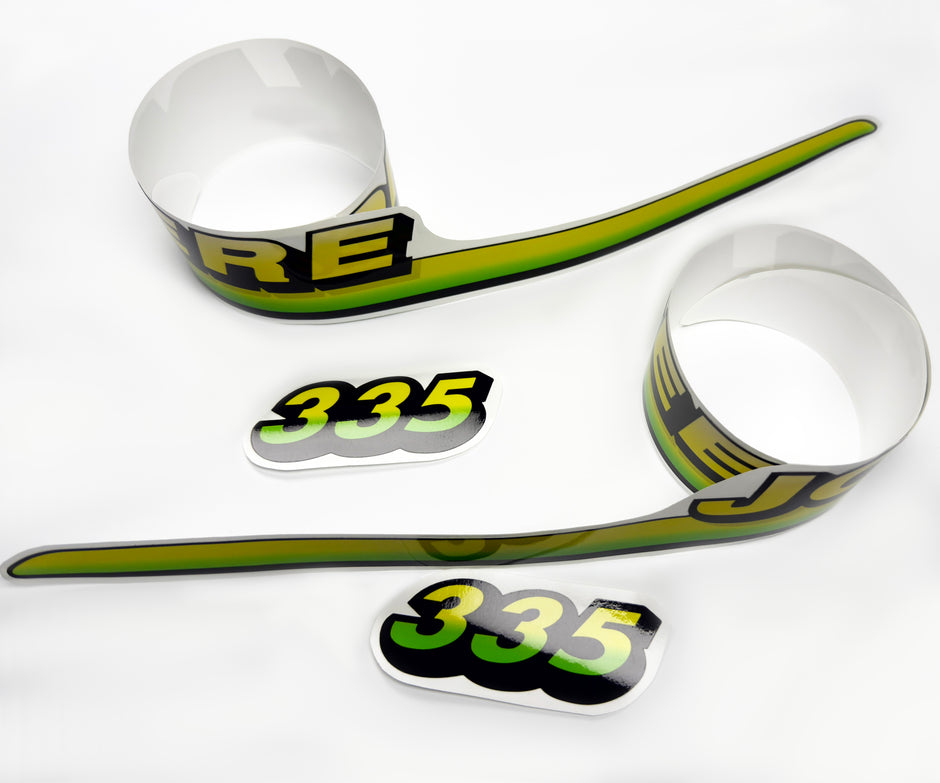 Replacement Vinyl Decal Set For 335 Lawn Tractor Hood, stickers set  Lawn Tractor Hood Handmade
