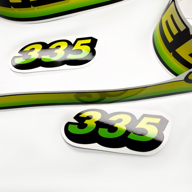 Replacement Vinyl Decal Set For 335 Lawn Tractor Hood, stickers set  Lawn Tractor Hood Handmade