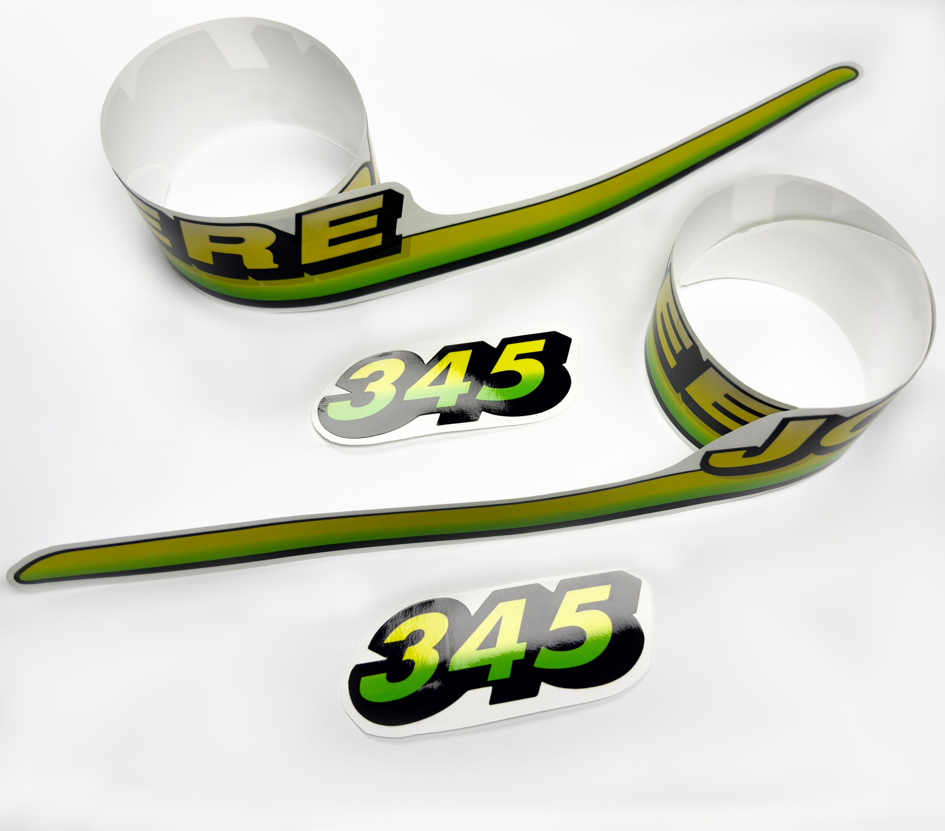 Replacement Vinyl Decal Set For 345 Lawn Tractor Hood, stickers set  Lawn Tractor Hood Handmade