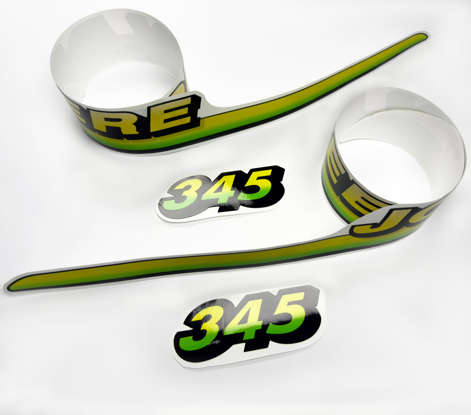 Replacement Vinyl Decal Set For 345 Lawn Tractor Hood, stickers set  Lawn Tractor Hood Handmade