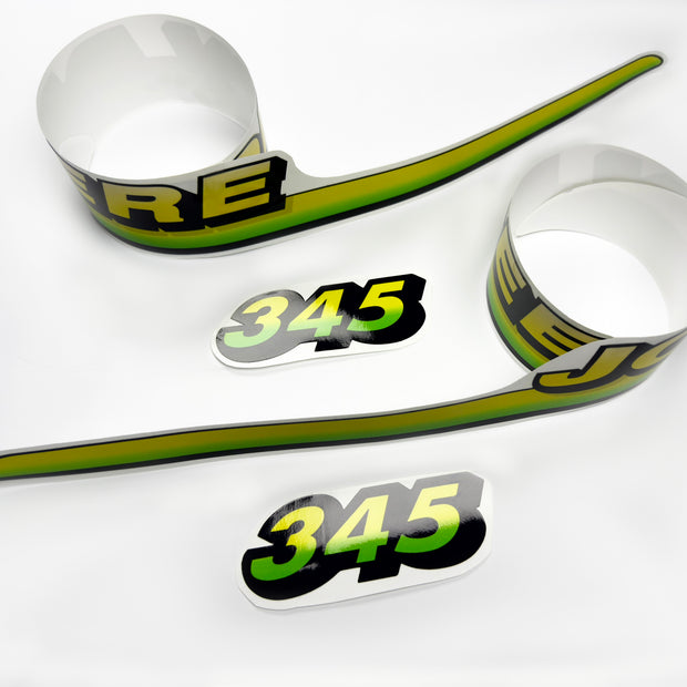 Replacement Vinyl Decal Set For 345 Lawn Tractor Hood, stickers set  Lawn Tractor Hood Handmade