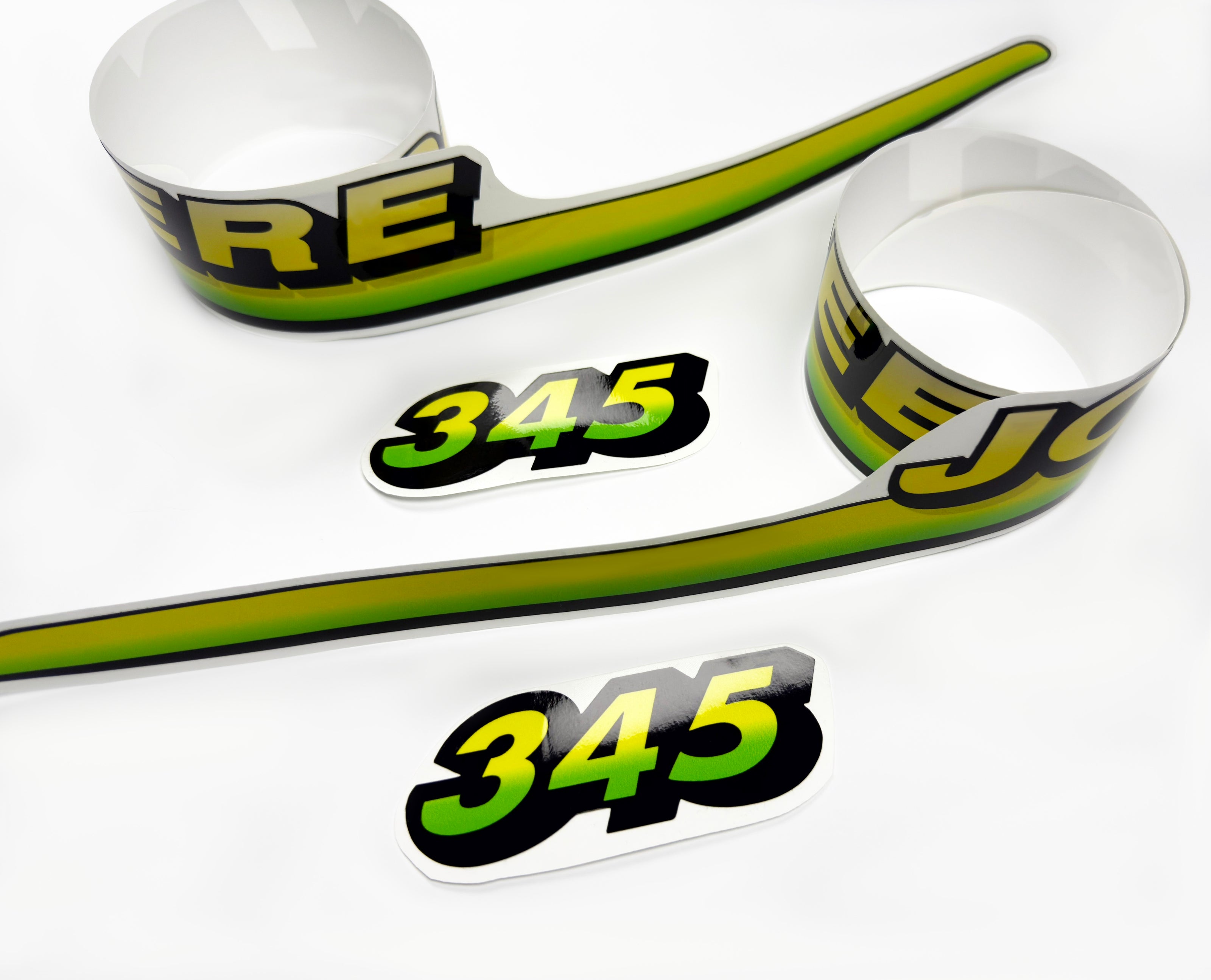Replacement Vinyl Decal Set For 345 Lawn Tractor Hood, stickers set  Lawn Tractor Hood Handmade