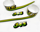 Replacement Vinyl Decal Set For 345 Lawn Tractor Hood, stickers set  Lawn Tractor Hood Handmade