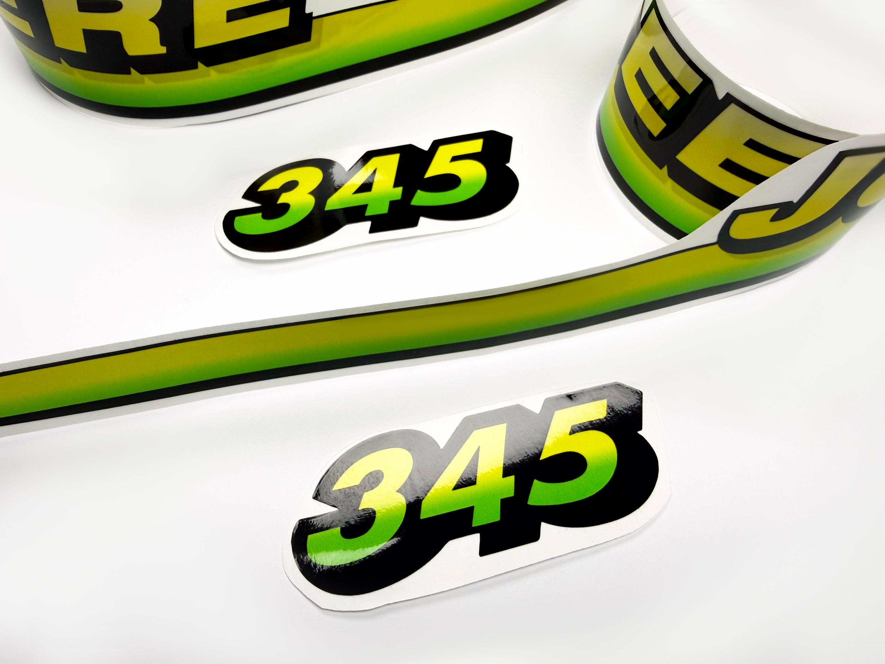 Replacement Vinyl Decal Set For 345 Lawn Tractor Hood, stickers set  Lawn Tractor Hood Handmade