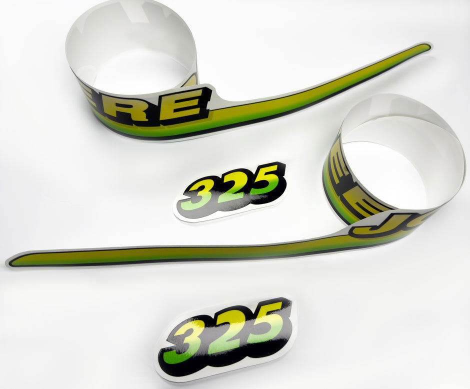 Replacement Vinyl Decal Set For 325 Lawn Tractor Hood, stickers set  Lawn Tractor Hood Handmade
