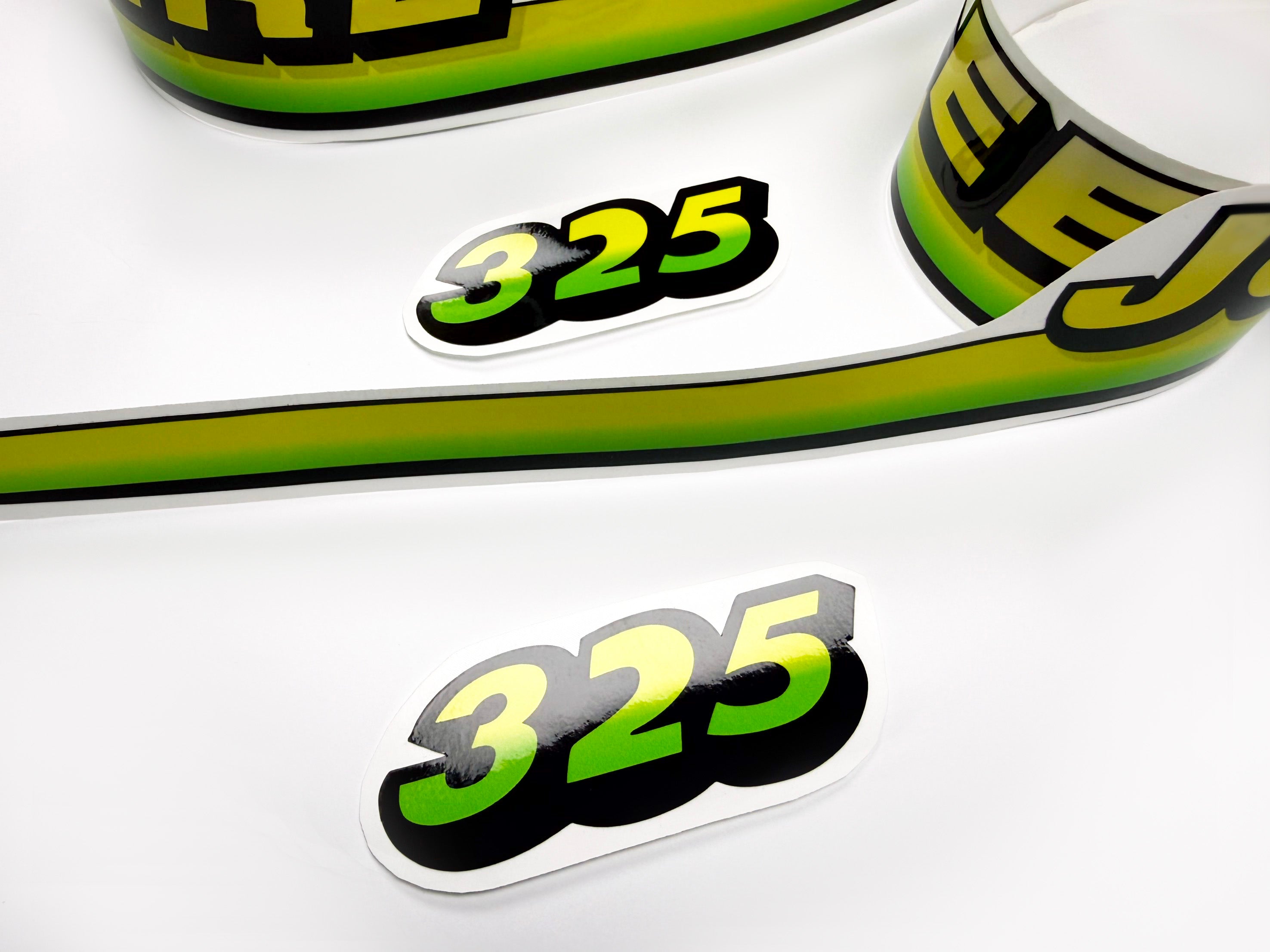 Replacement Vinyl Decal Set For 325 Lawn Tractor Hood, stickers set  Lawn Tractor Hood Handmade