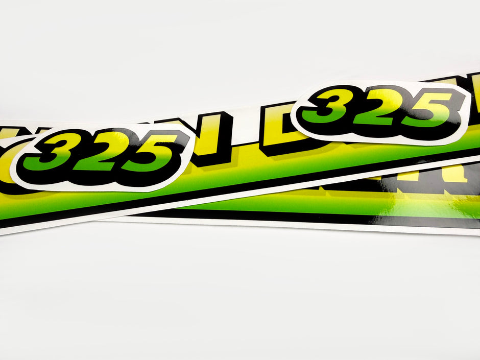 Replacement Vinyl Decal Set For 325 Lawn Tractor Hood, stickers set  Lawn Tractor Hood Handmade