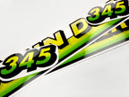 Replacement Vinyl Decal Set For 345 Lawn Tractor Hood, stickers set  Lawn Tractor Hood Handmade