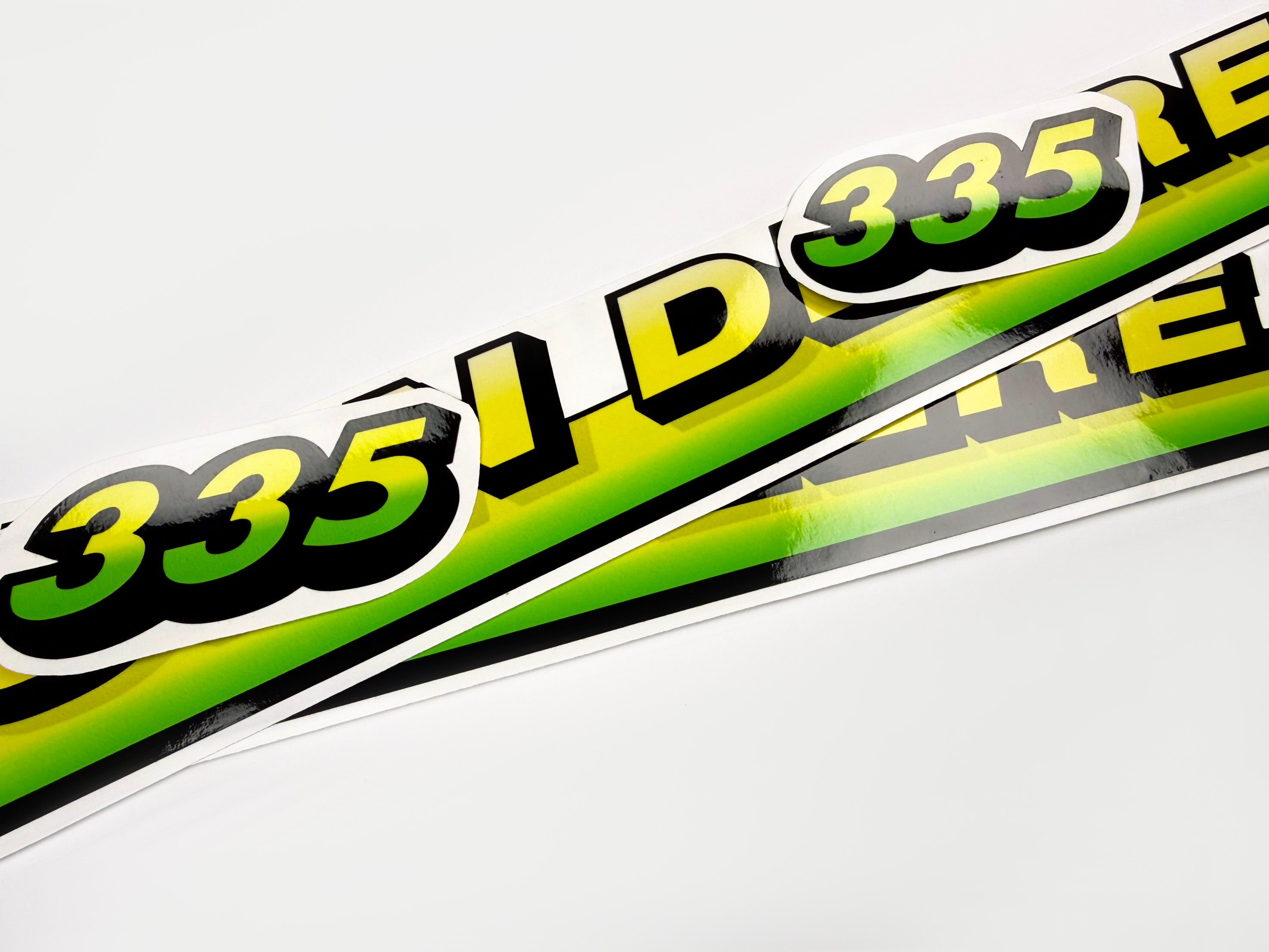 Replacement Vinyl Decal Set For 335 Lawn Tractor Hood, stickers set  Lawn Tractor Hood Handmade