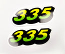 Replacement Vinyl Decal Set For 335 Lawn Tractor Hood, stickers set  Lawn Tractor Hood Handmade