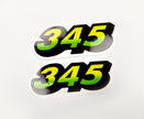 Replacement Vinyl Decal Set For 345 Lawn Tractor Hood, stickers set  Lawn Tractor Hood Handmade