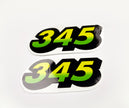 Replacement Vinyl Decal Set For 345 Lawn Tractor Hood, stickers Handmade