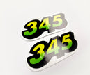 Replacement Vinyl Decal Set For 345 Lawn Tractor Hood, stickers Handmade