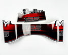 Vinyl red graphic decals set suitable for Mercury 125 hp two stroke outboard engine. Vinyl stickers kit for Mercury 125 hp Handmade