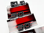 Vinyl graphic decals set suitable for Mercury 30 hp two stroke outboard engine. Vinyl stickers kit for Mercury 30 hp Handmade