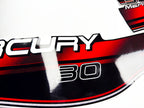 Vinyl graphic decals set suitable for Mercury 30 hp two stroke outboard engine. Vinyl stickers kit for Mercury 30 hp Handmade