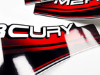 Vinyl graphic decals set suitable for Mercury 90 hp two stroke outboard engine. Vinyl stickers kit for Mercury 90 hp Handmade