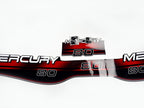 Vinyl red graphic decals set suitable for Mercury 80 hp two stroke outboard engine. Vinyl stickers kit for Mercury 80 hp Handmade