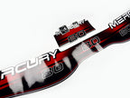 Vinyl red graphic decals set suitable for Mercury 80 hp two stroke outboard engine. Vinyl stickers kit for Mercury 80 hp Handmade