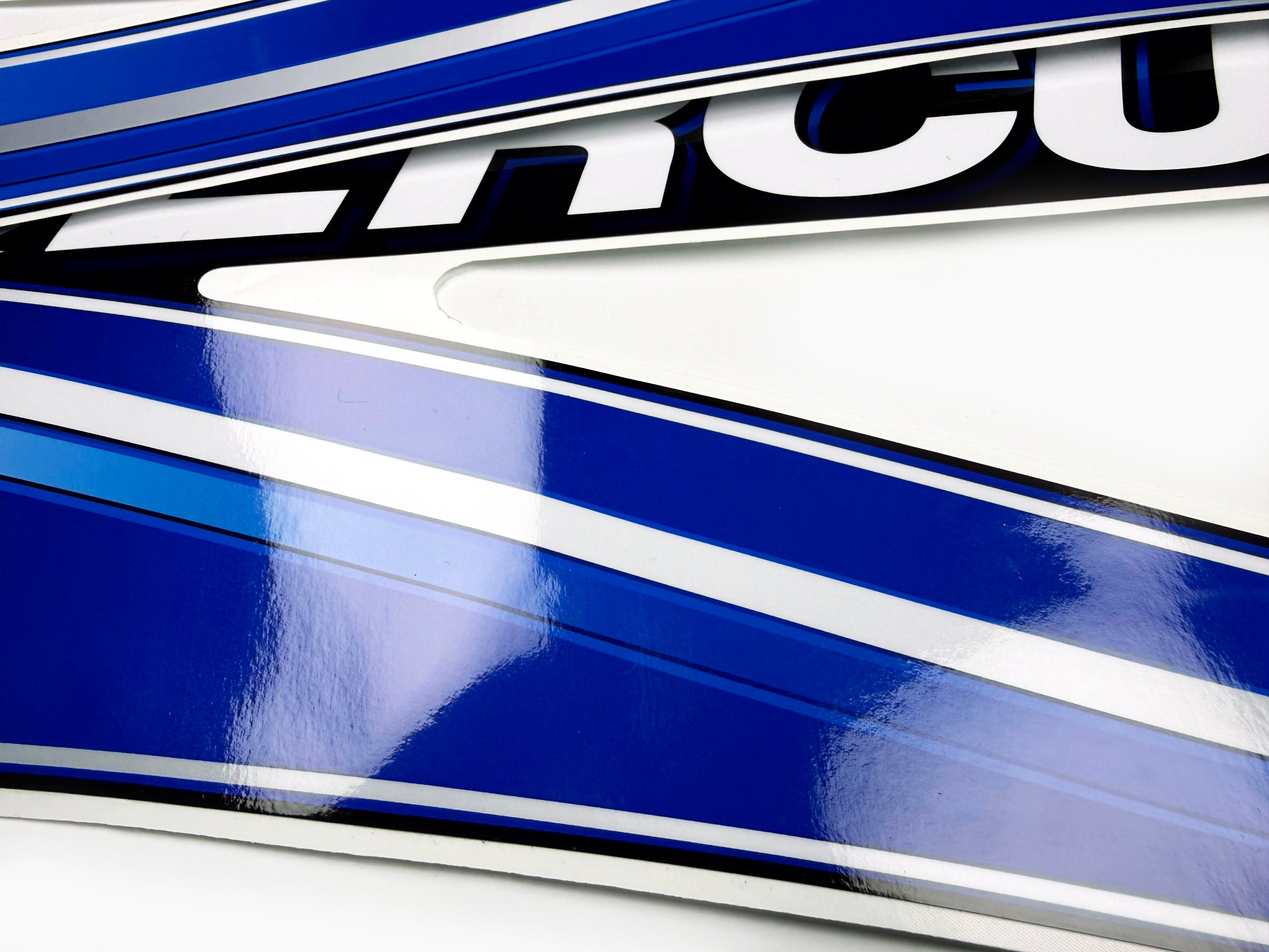 Vinyl graphic blue decals set suitable for Mercury 175 hp OptiMax saltwater two stroke outboard engine. Vinyl blue stickers kit for Mercury 175 hp two stroke Handmade