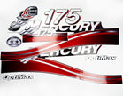Vinyl graphic red decals set suitable for Mercury 175 hp OptiMax two stroke outboard engine. Vinyl red stickers kit for Mercury 175 hp two stroke Handmade