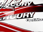 Vinyl graphic red decals set suitable for Mercury 175 hp OptiMax two stroke outboard engine. Vinyl red stickers kit for Mercury 175 hp two stroke Handmade