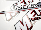 Vinyl graphic red and white decals set suitable for Mercury 200 hp OptiMax two stroke outboard engine. Vinyl red stickers kit for Mercury 200 hp two stroke Handmade